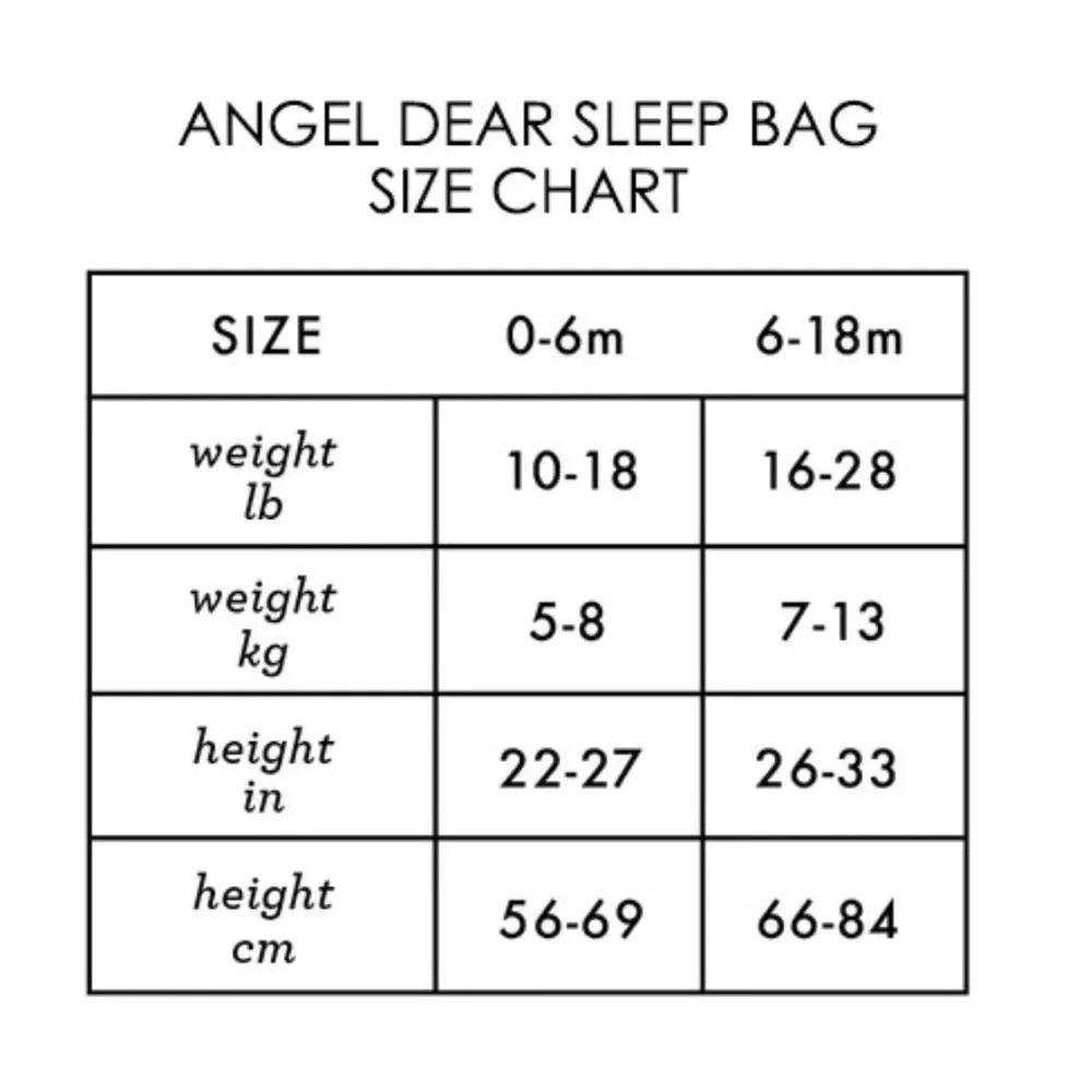 NWT Angel Dear Sleep Bag - Honey Gingham - 0/6m